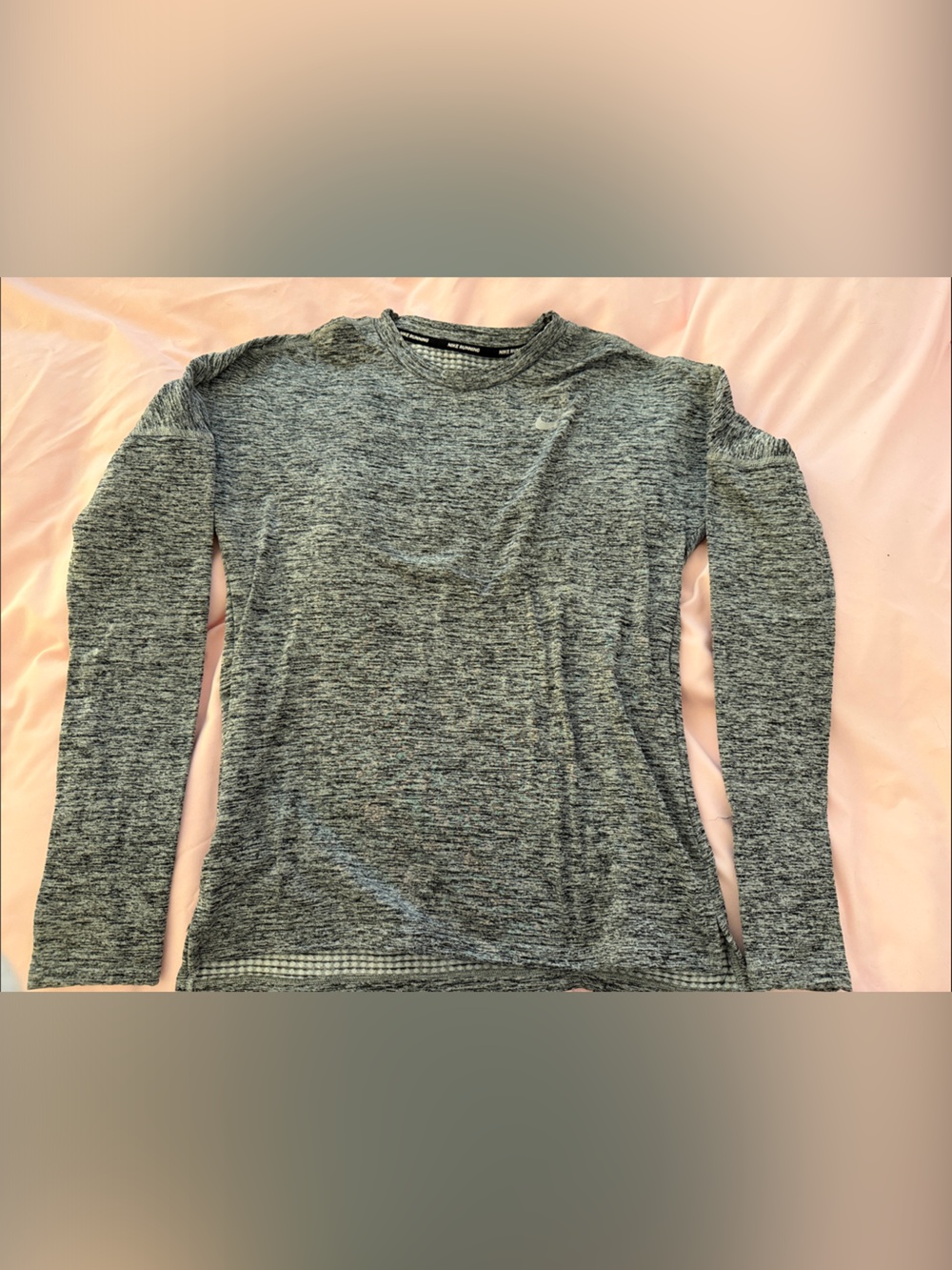 Nike Dri-Fit Runnning Womens Heather Gray Long Sleeve